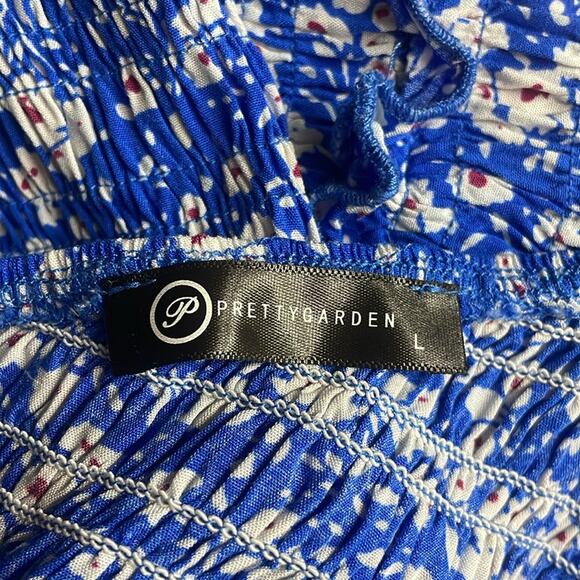 Prettygarden Floral Ruched One Shoulder Tiered Ruffle Bodycon Dress Women's LO - Picture 12 of 16